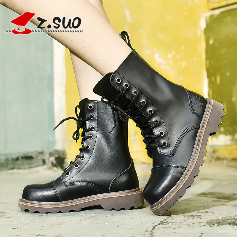 Leather Motorcycle Boots Waterproof Motorcycle Boots Outdoor Motorcycle Motocross Shoes Moto Vintage Ankle Boots 2Colors