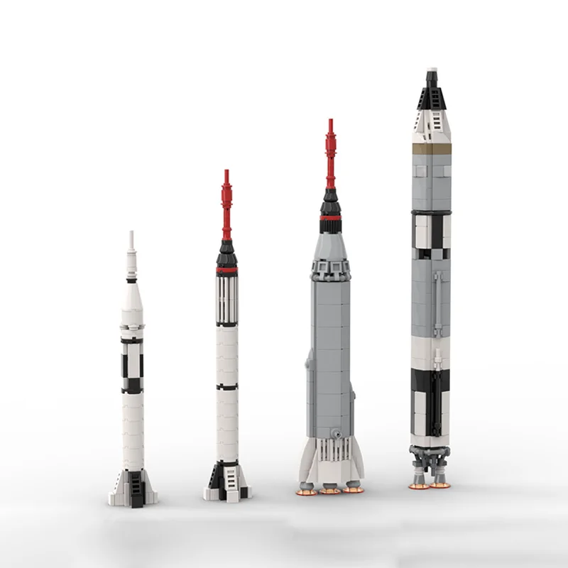 

Mercury Gemini Collection Rocket Model MOC Building Bricks War Equipment Modular Technology Assemble Children Toys Gifts Holiday