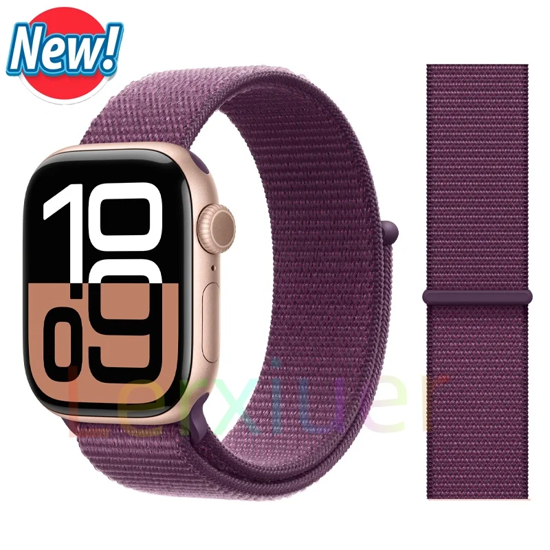 Nylon-Schlaufenarmband für Apple Watch-Armbänder 46 mm 44 mm 45 mm 40 mm 41 mm 42 mm Armband iWatch Serie 11 10 9 SE 8 7 6 5 4 Ultra 3 2 49 mm
