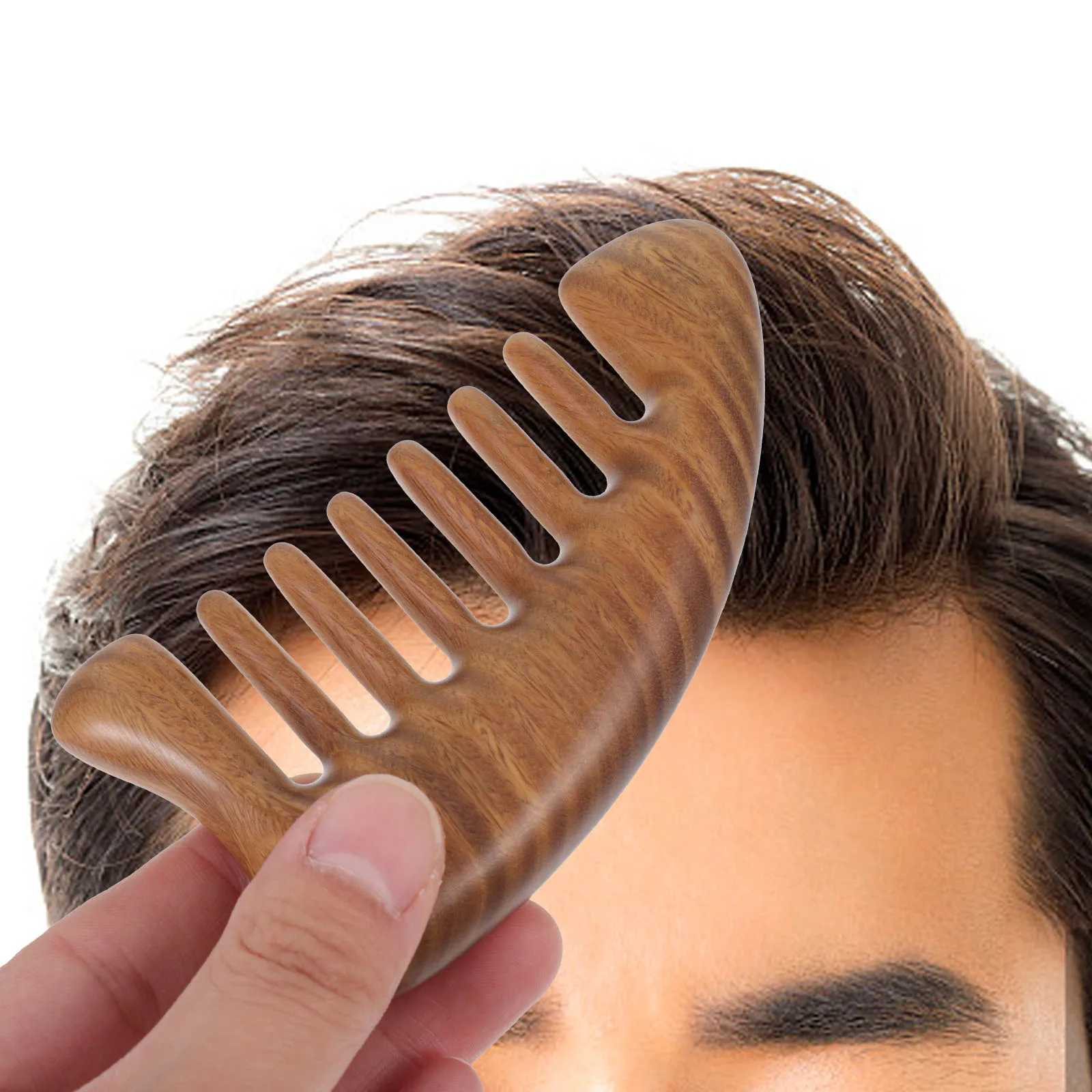 

Massage Comb Portable Smooth Surface Hair Scalp Massager Promote Circulation Durable Wooden Combs