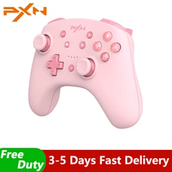 PXN Controller for Nintendo Switch Gamepads for PC iOS 16 Bluetooth Wireless for Switch Lite/PC USB Data Cable Remote NFC Pink