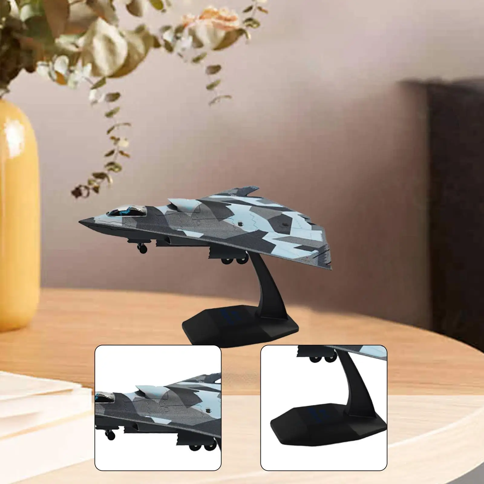 

1/144 Fighter Model Simulated Airplane Simulation Toy Diecast Plane Model for Bookshelf Bedroom Bar Aviation Commemorate