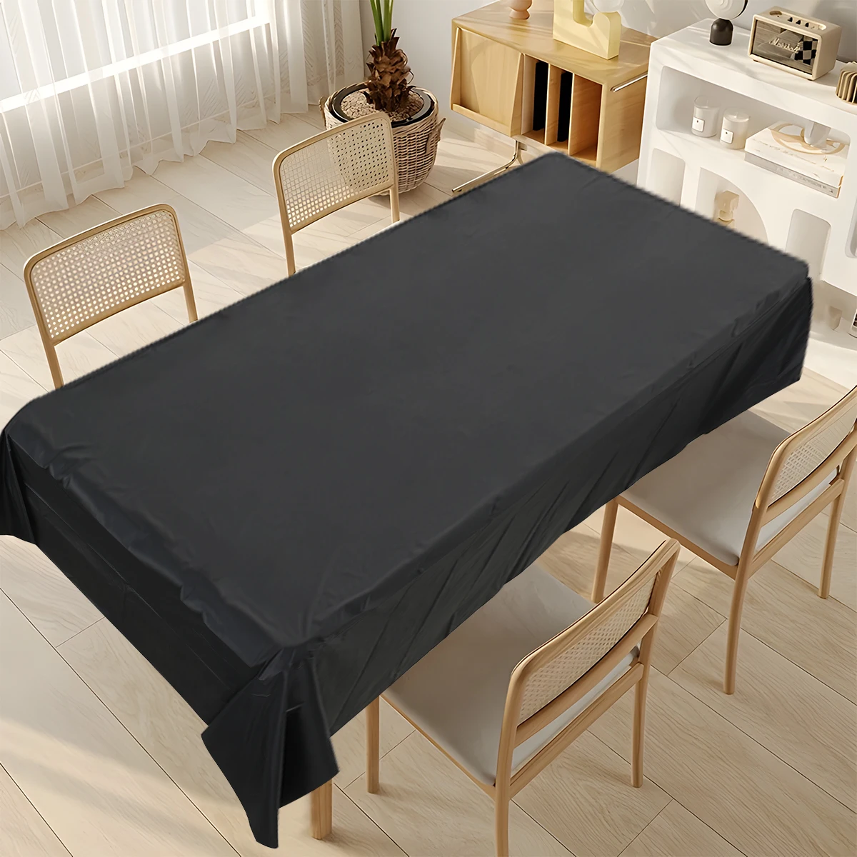 2pcs 183X137CM Solid Color Square Smooth Satin Tablecloth Wedding Banquet Decoration Minimalist Household Dining Tablecloth