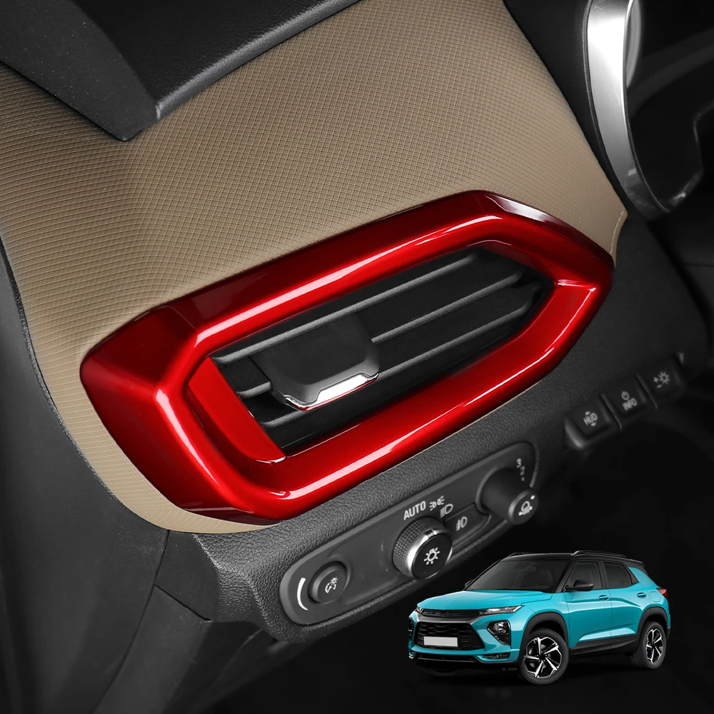

Car Interior For Chevrolet Trailblazer Center Console AC Knob Decorative Cover Air Panel Outlet Stripe Stickers Left Hand Drive