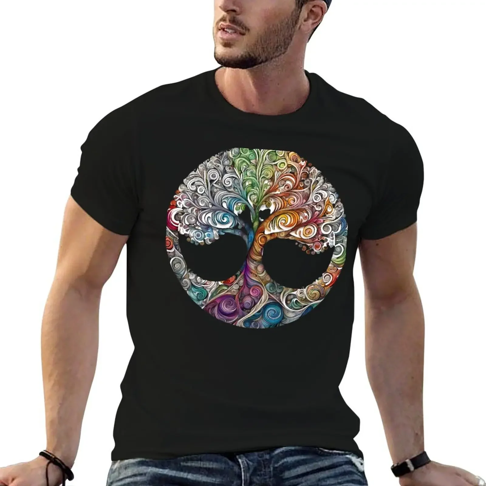 

Colorful Tree of Life T-Shirt graphic t shirts man t shirt Blouse custom shirt black t shirts for men