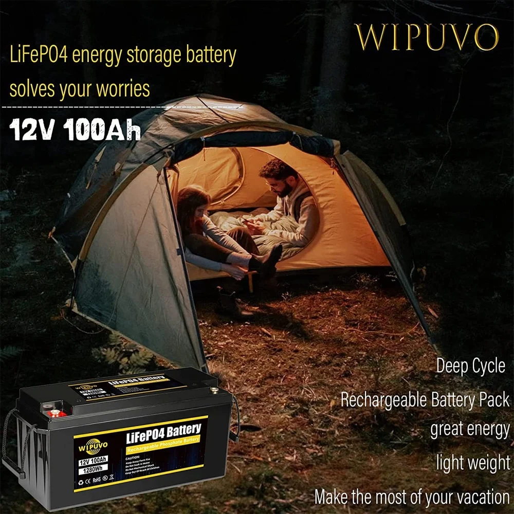 USA European Warehouse 12V LiFePO4 Battery Pack 12v 100ah 200ah 300ah Battery Pack for Solar System