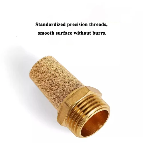 Imagen 2 del producto Silenciador de escape neumático de latón, 5 uds., 1/8 1/4 3/8 1/2 BSP, rosca macho para ruido de aire, ajustable, largo, corto, BSL