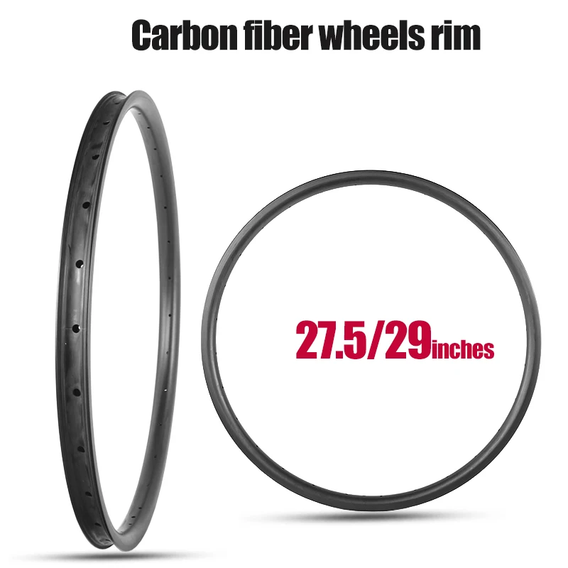 27.5/29 Inch Carbon Mountain Bike Rims 37mm Outer Width 30mm Inner Width 28 Holes Open Carbon Fiber Bicycle Rim