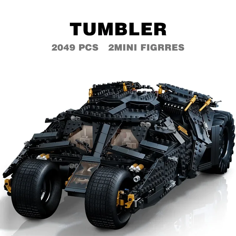 MINISO Disney 2049PCS Pellets Bricks The Batmobile Tumbler BatPod Motorcycle Set Model Building Blocks Boys 76240 Gifts Kids Toy