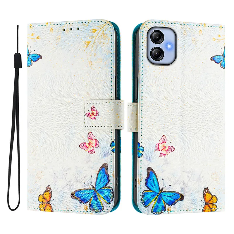 الرجعية زهرة تصميم المحفظة حقيبة جلدية لسامسونج غالاكسي A04E F04 M04 4G المزدوج سيم A042F Coque المغناطيسي فليب غطاء أكياس الهاتف #6