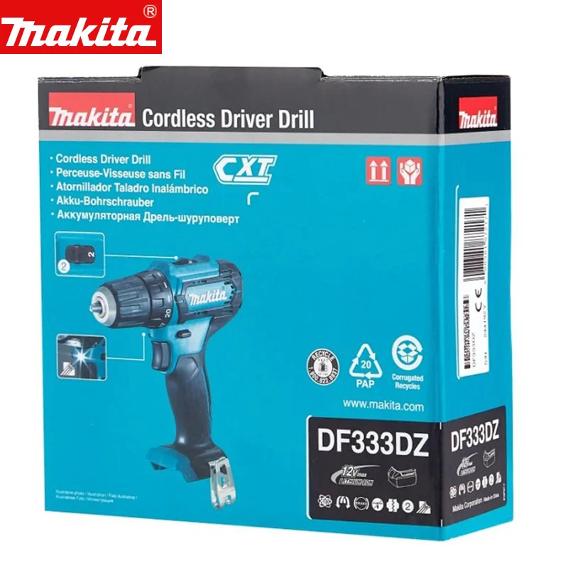 Imagem -06 - Makita Df333d Original Furadeira de Chave de Fenda Elétrica 12v Casa Faça Você Mesmo sem Fio Motorista Broca Bateria Lítio Máquina Perfuração Impacto
