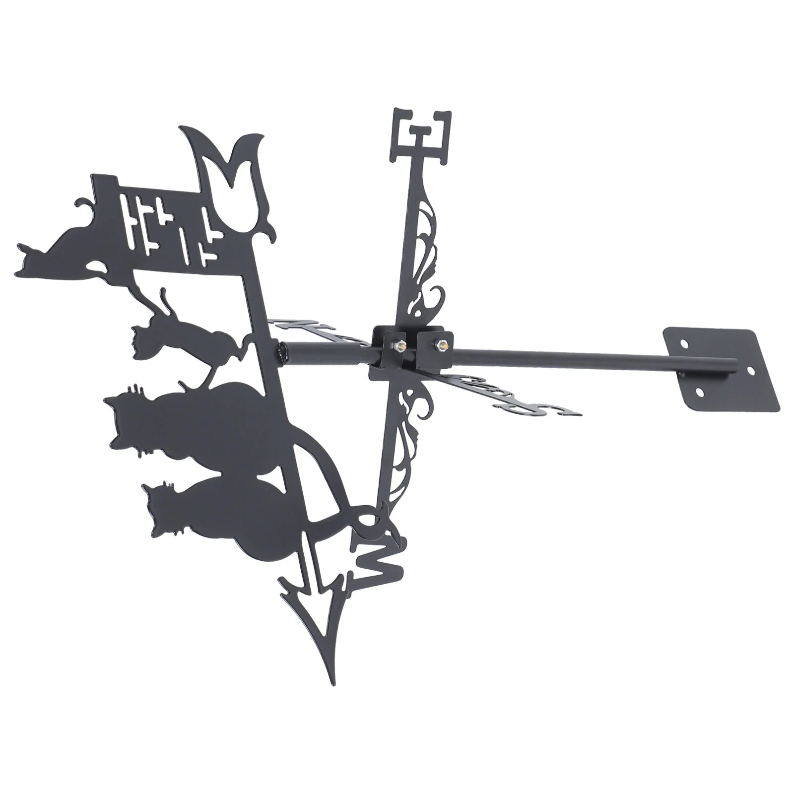 

Weather Vane Cat Shape Roof Decor Wind Vane Direction Indicator Cat Model Farmhouse Weather Vane For Garage Garden Lawn Decor