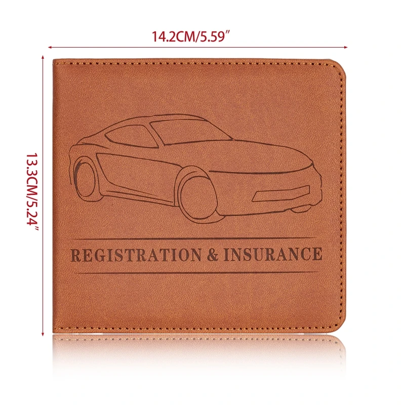 Mũ Bảo Hiểm Xe & Đăng Ký Để Thẻ Với ID Bằng Lái Bỏ Túi Cao Cấp PU Mỏng Nhẹ Cho Ô Tô Tài Liệu