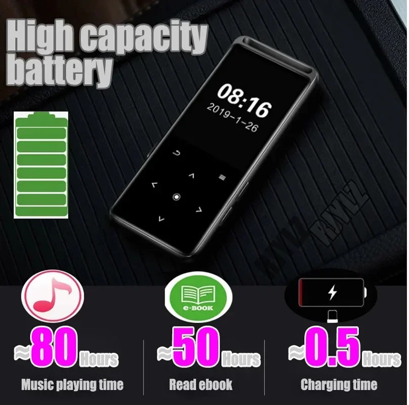 Benji M6 M3 بلوتوث 5.0 ضياع مشغل MP3 HiFi المحمولة الصوت وكمان راديو FM يبوك مسجل صوتي MP3 الموسيقى بلاي