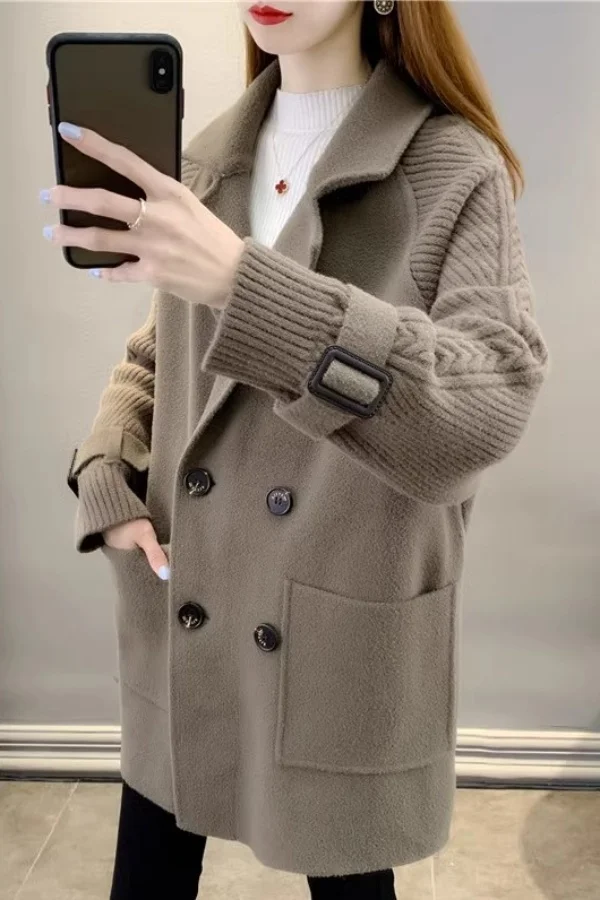 

Elegant Coats Woman Red Trench Coat Color-Blocking Wash Resort Anti-Splash Petite-Friendly Deep Laced Rainproof Monochromatic