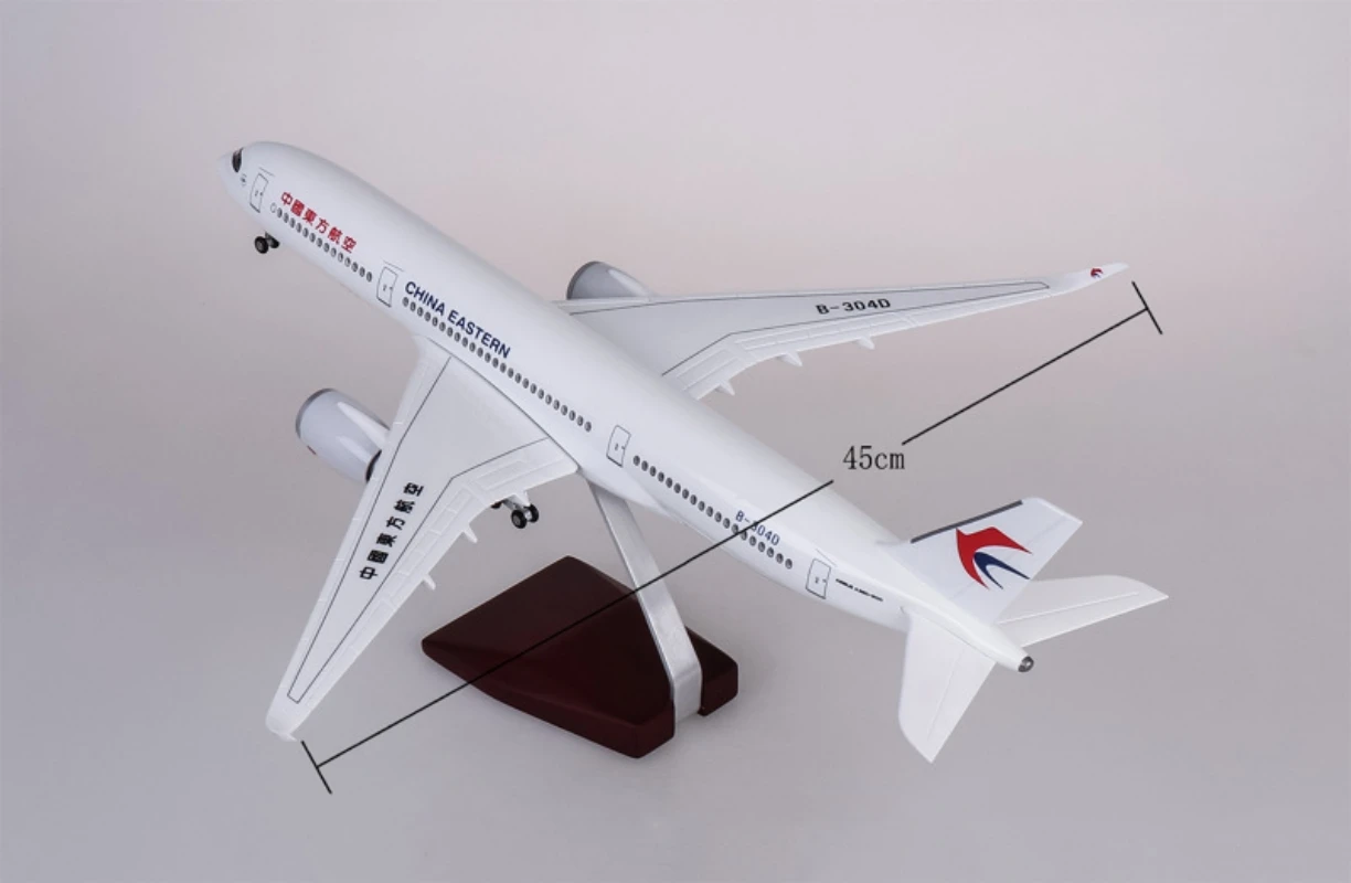 47 سنتيمتر نموذج طائرة 1/142 مقياس الخطوط الجوية الصينية الشرقية ايرباص A350 الراتنج دييكاست طائرة بناء عدة مع عجلات هدية تذكارية