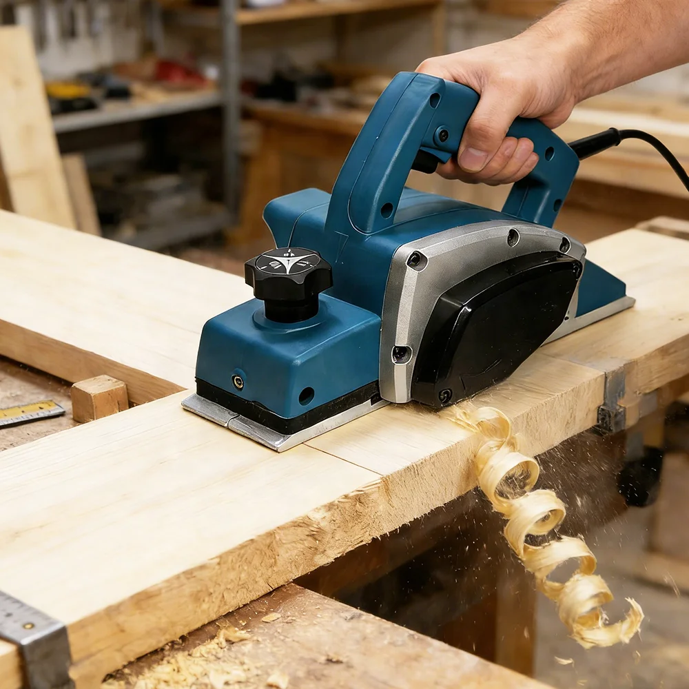 

Electric Wood Planer 650W Portable Hand Planer High Power Woodworking Planing Machine 220V for Wooden Material Trimming