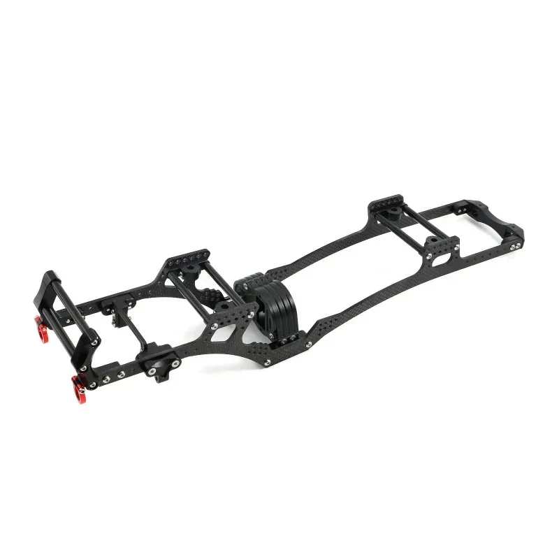 Carbon Fiber LCG Chassis Kit Frame Rail Skid Plate Gearbox Bumper Set for Axial SCX10 1/10 RC Crawler Car DIY Upgrade Parts