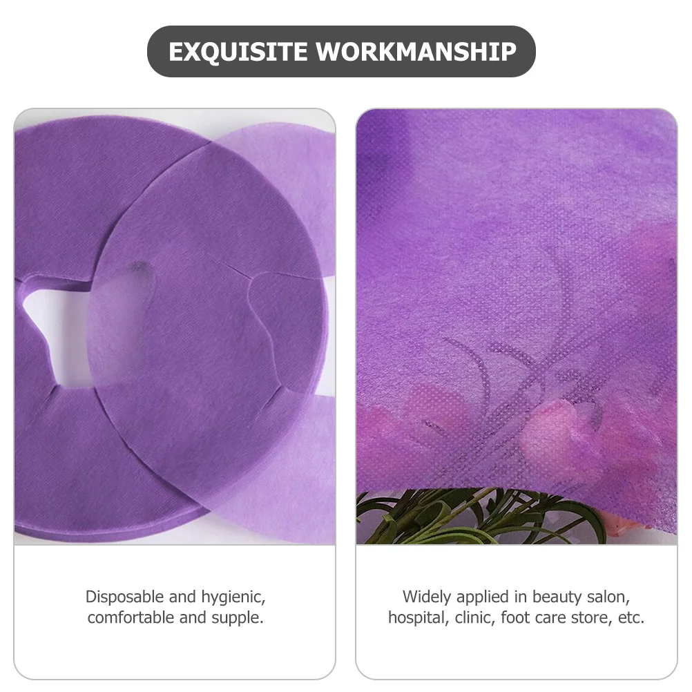 

100Pcs Breathable Disposable Headrest Covers Face Massage Salon Bed Hole Covers Disposable Face Massage Pads