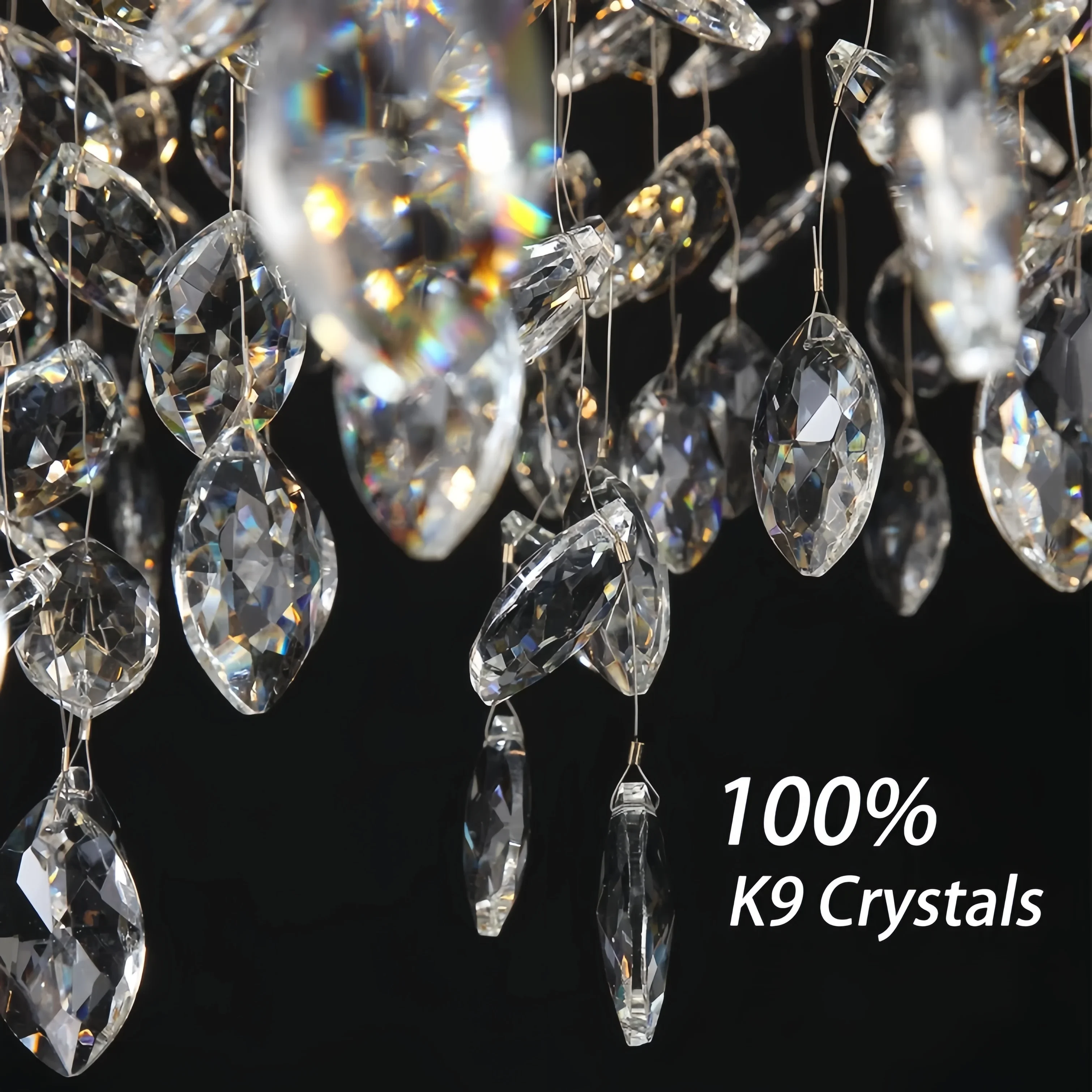 

Luxury Modern Rectangle Crystal Chandelier For Dining Table Living Room Square Sparkling Crystal Chandelier For Kitchen Island