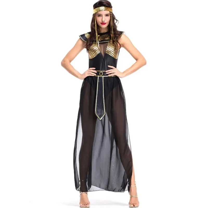 

Halloween Popular New Cosplay Costumes Domineering Queen Egyptian Pharaoh Drama Stage Comic Show Performance Cosplay Costumes