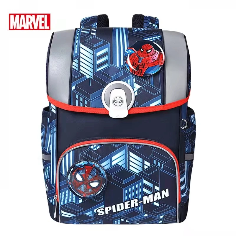 Disney Genuine School Bags For Boys Primary Student Shoulder Large Orthopedic Backpack Captain America Spider Iron Man Mochilas