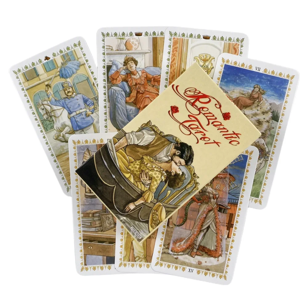 Tarocchi romantici 78 Mazzo di carte Destino Divinazione Oracle Party Gioco da tavolo Carte da gioco Carte astrologiche per feste Carte dei tarocchi