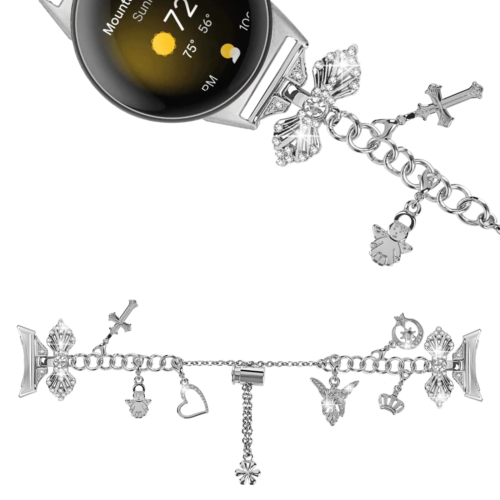 Stainless Steel Strap for Google Pixel Watch Band Women Ladies bracelet diamond metal bands accessories for pixel watch Straps