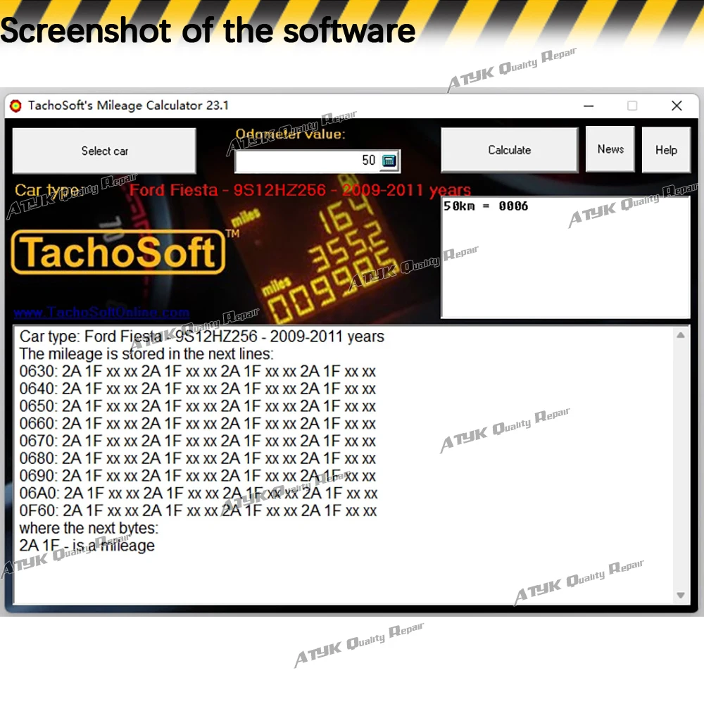 TachoSoft Mileage Calculator 23.1 diagnostic pour voiture inspection tools tachosoft 23.1 Diagnostic software Repair equipment