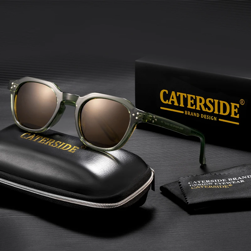 

CATERSIDE Vintage Polarized Women Sunglasses Round Frame Color Sun glasses Men Outdoor High Quality Party Travel Eyeglasses