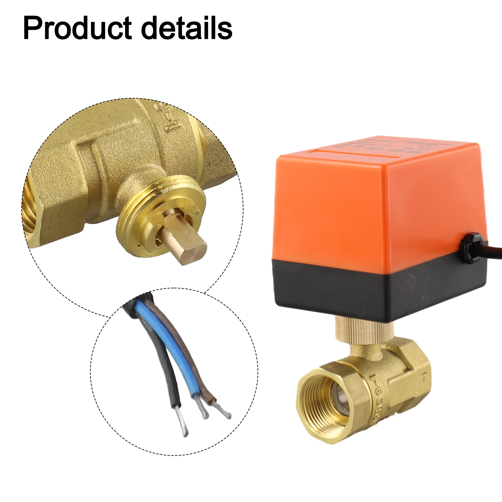 3-Wire Ball Valve Electric Ball Valve 15s Operating Time AC 220V Voltage AC 220V Ball Valve For Air Conditioning