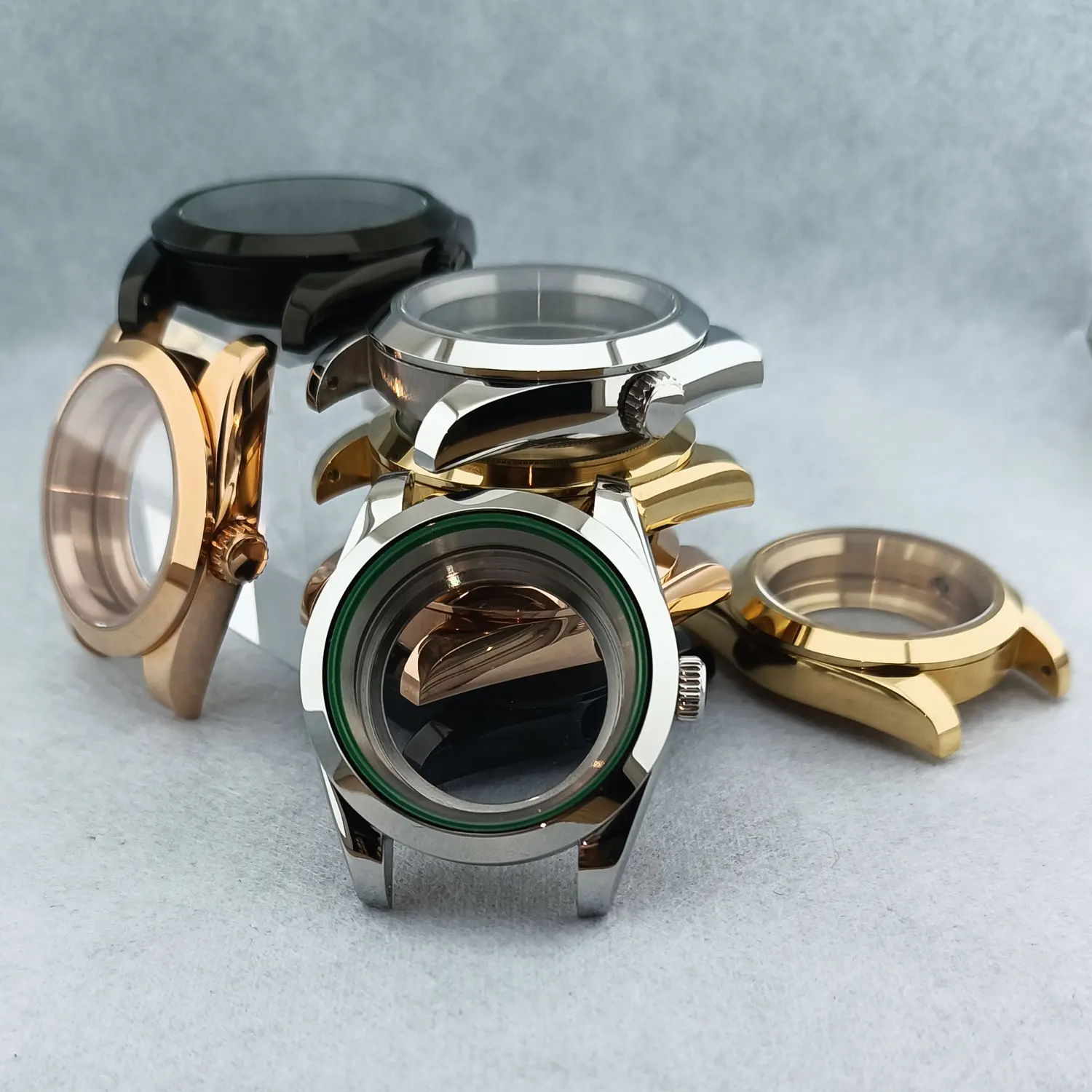 Boîtier de Montre Étanche en Acier Inoxydable, Clip Saphir, Bords Biseautés, 40mm, 100m, Convient au Mouvement NH 34 35 36