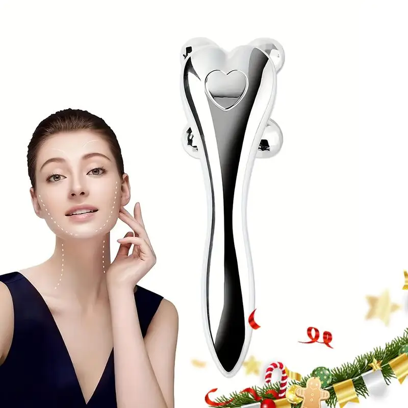 New 1 manual facial massage roller portable home massage tool, suitable for travel and carrying