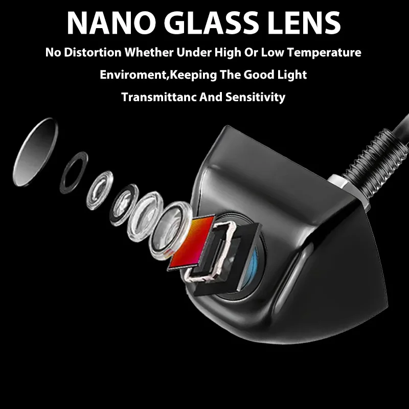 Car Rear View Camera Dynamic Trajectory Ruler Full HD Night Vision CVBS Reverse Backup Rear View Camera