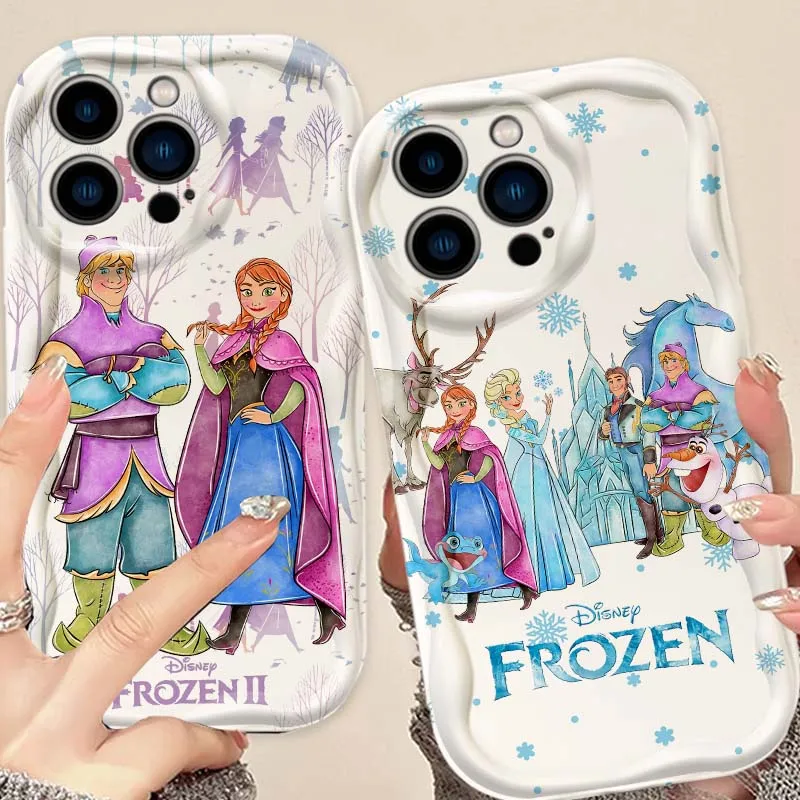 

Disney Frozen Elsa For Apple iPhone 17 16 16E 15 14 13 12 11 XR Air Pro Max Plus Wave Oil Soft Cover Phone Case