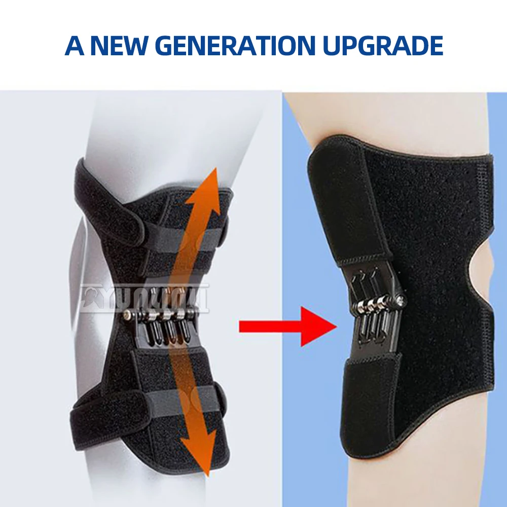 Non-slip Joint Support Knee Pads Knee Patella Strap Breathable Power Lift Spring Force Knee Booster Tendon Brace Band Pad