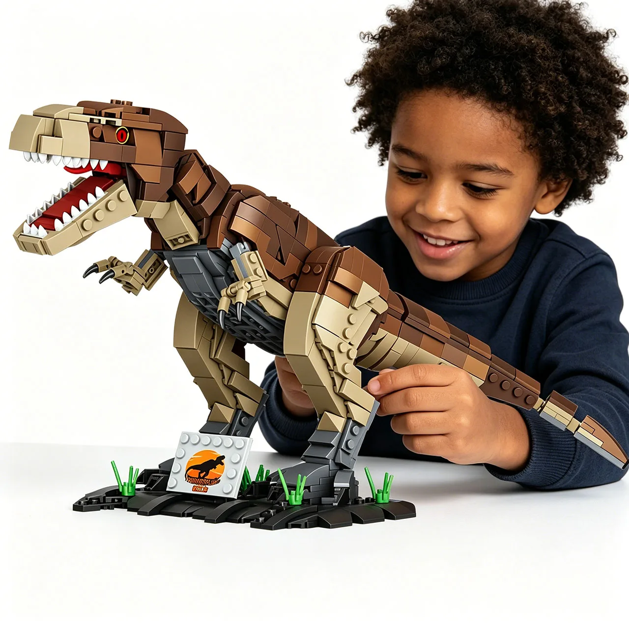

Конструктор «Мир динозавров: Парк Юрского периода»: Тираннозавр Рекс, Брахиозавр. Наборы кирпичиков. Игрушки для мальчиков. Детские рождественские подарки.