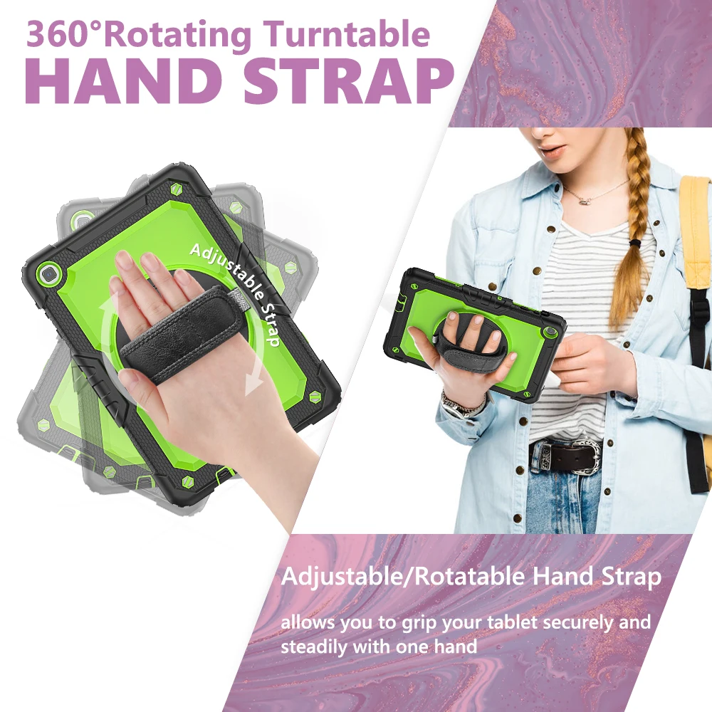 Capa Antidrop Tablet à Prova de Choque, Capa para Lenovo Tab, M10, M8, HD Plus, 10.3 ", 10.1", 8 ", Hand Held, Shoulder, Back