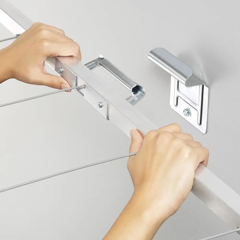 Rack de secagem de roupas retrátil compacto de 5 linhas