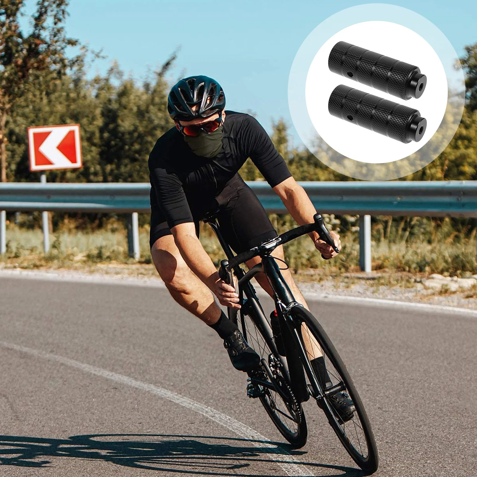 

2pcs Bicycle Rear Pedal Steel Bike Pegs Durable Foot For Mountain Road Bikes Enhanced Grip Non-Slip Cycling Pedals For Adult