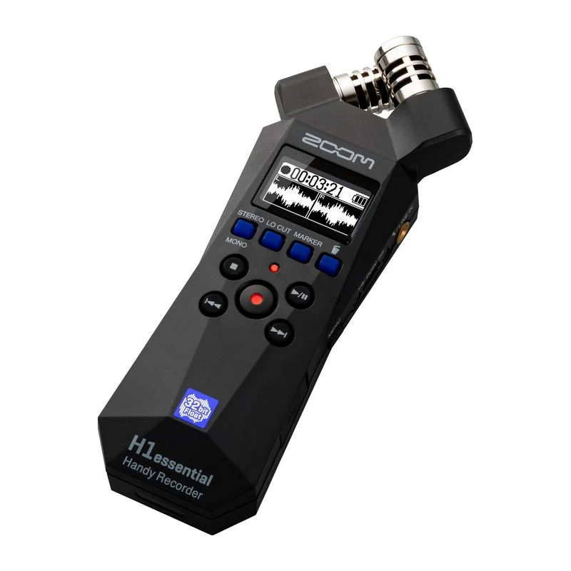 Zoom H1essential Handy Recorder dengan 32-Bit Float, Versi Upgrade H1n, Aksesibilitas, Mikrofon X/Y, Mikrofon USB, Portabel