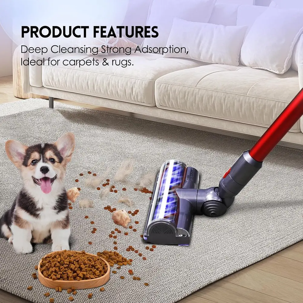 FZFZダイレクトドライブモータークリーニングヘッド Dyson V7 V8 V10 V11 V15 コードレス掃除機部品 タービンフロアブラシヘッド