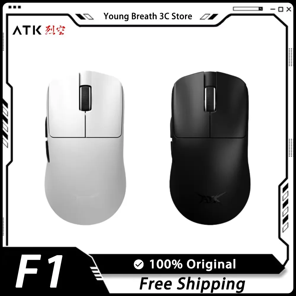 Atk Blazing Sky F1 Mouse Three Modes Wireless 8k Low Latency Fps Liekong E-Sports Gaming Mouse Ergonomics Pc Gamer Accessories