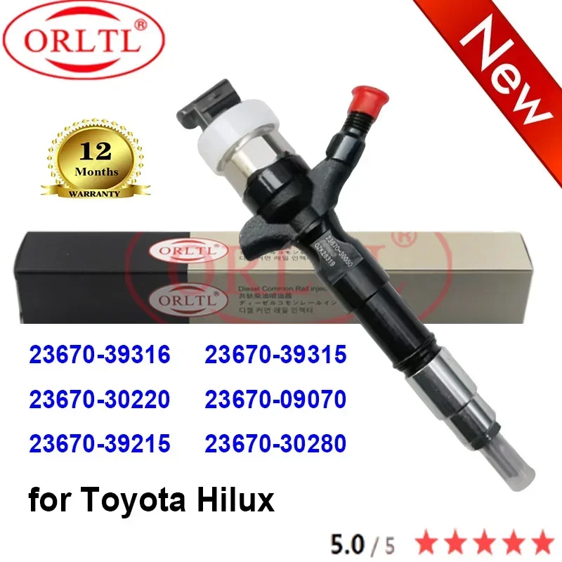 Genuine Fuel Injector 23670-39316 23670-39315 23670-30220 23670-09070 23670-39215 23670-30280 For Toyota Hilux 1kd-Ftv/2kd-