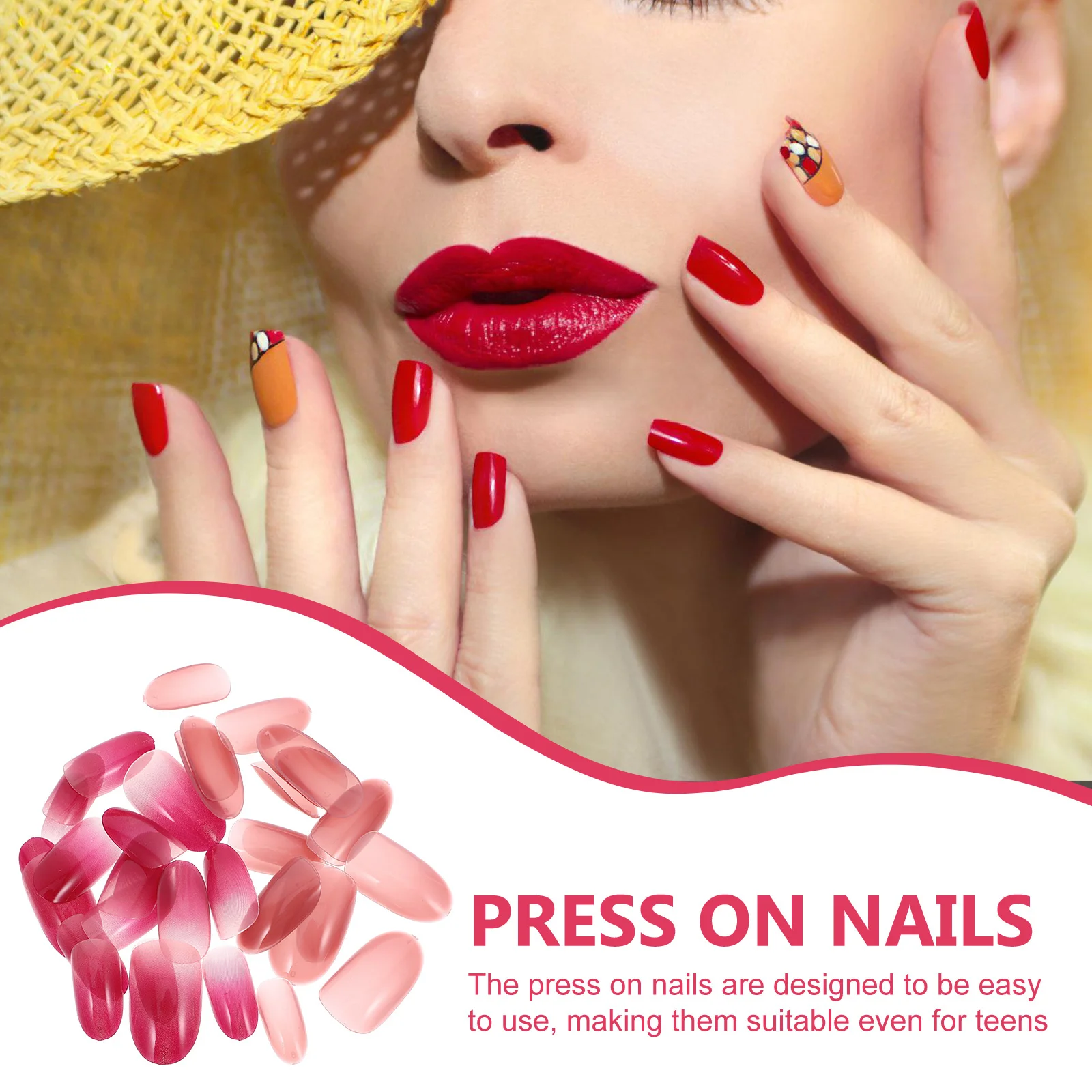 

Solid Fake Nails Nail Pieces Easy Apply Diy Nail Art No Glue Manicure Decoration Tips Pieces Tools For Women