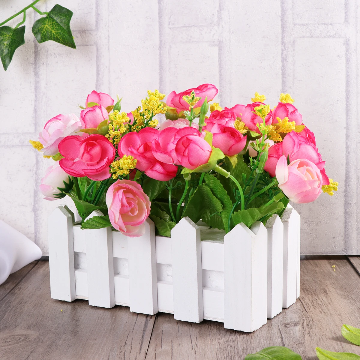 

16cm Artificial Decorative Fence Plants Artificial Plants for Home Office Safe Material Bamboo Eye Relief Elegant