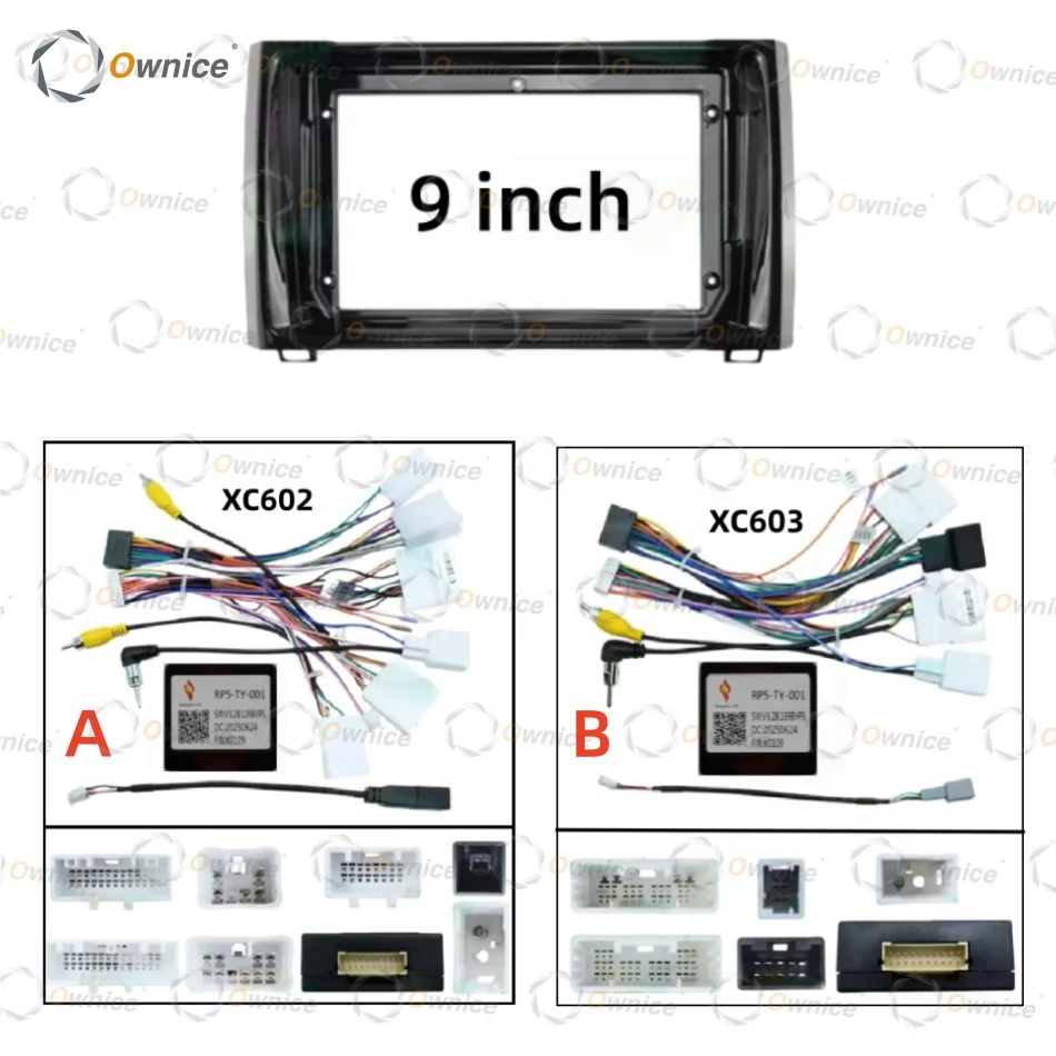 

Автомагнитола Ownice 9 дюймов Android с рамкой и панелью для Toyota Tundra XK50 2013-2021, кабель питания, проводка, Canbus