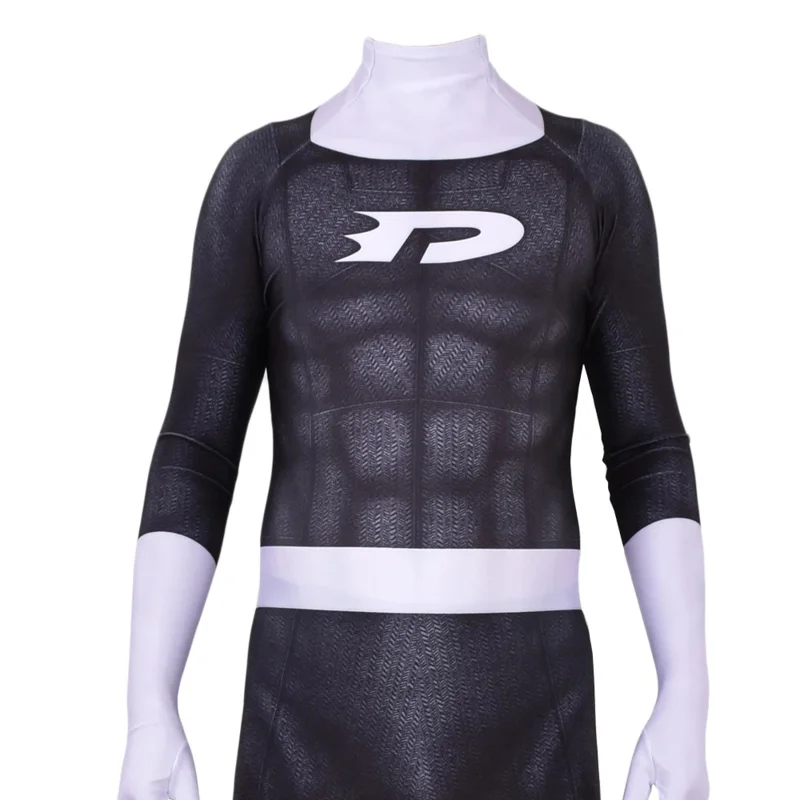 Fantasia Danny Phantom para adultos e crianças, fantasia de cosplay com estampa 3D de super herói, Daniel Danny Fenton Zentai, Halloween Jumpsu