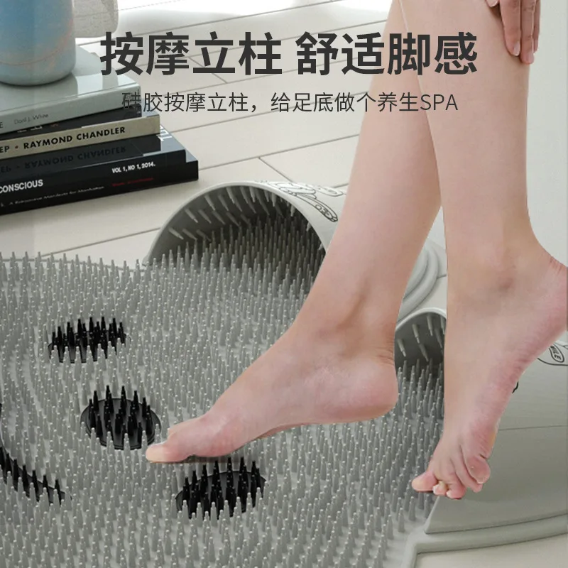 Silicone Foot Rubbing Magic Bathroom Anti Slip Back Rubbing Massage Mat Rubbing Bath Feet Removing Dead Skin Bathing Tools