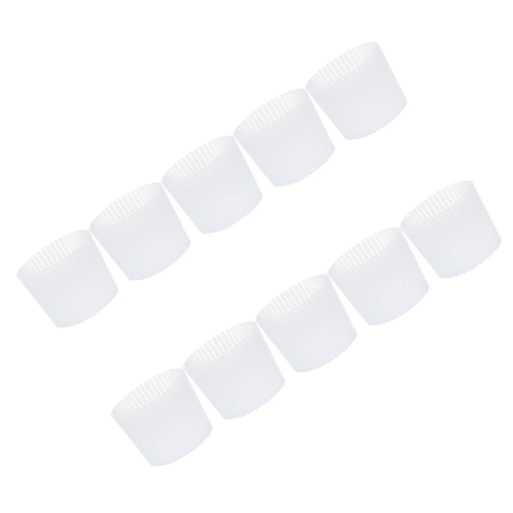 

10pcs Silicone Cup Sleeve Insulated Reusable Non Slip Bottle Protector Heat Resistant Glass Mug Cover Camping Travel Accessory